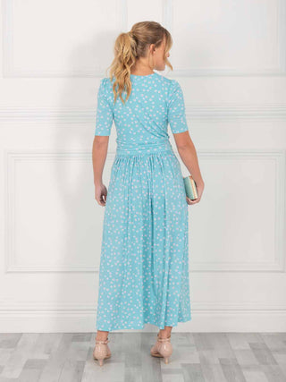 Lyanna Wrap Front Maxi Dress, Green