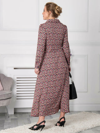 Jolie Moi Lucia Print Shirt Maxi Dress, Floral Multi