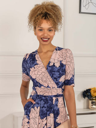 Evita Floral Print Maxi Jersey Dress, Floral Abstract Jolie Moi Retail Evita Floral Print Maxi Jersey Dress, Floral Abstract Jolie Moi Retail
