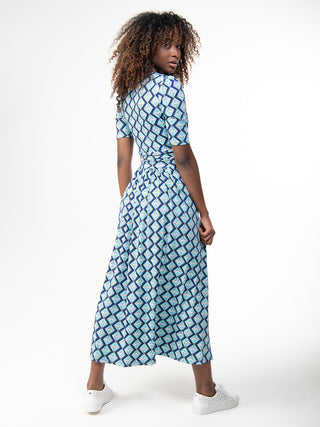 Jolie Moi Coleen Printed Jersey Maxi Dress, Green Geo