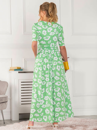 Jolie Moi Freya Floral Print Maxi Dress, Green Floral