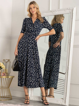 Jolie Moi Genesis Wrap Front Maxi Dress, Dark Teal – Jolie Moi Retail