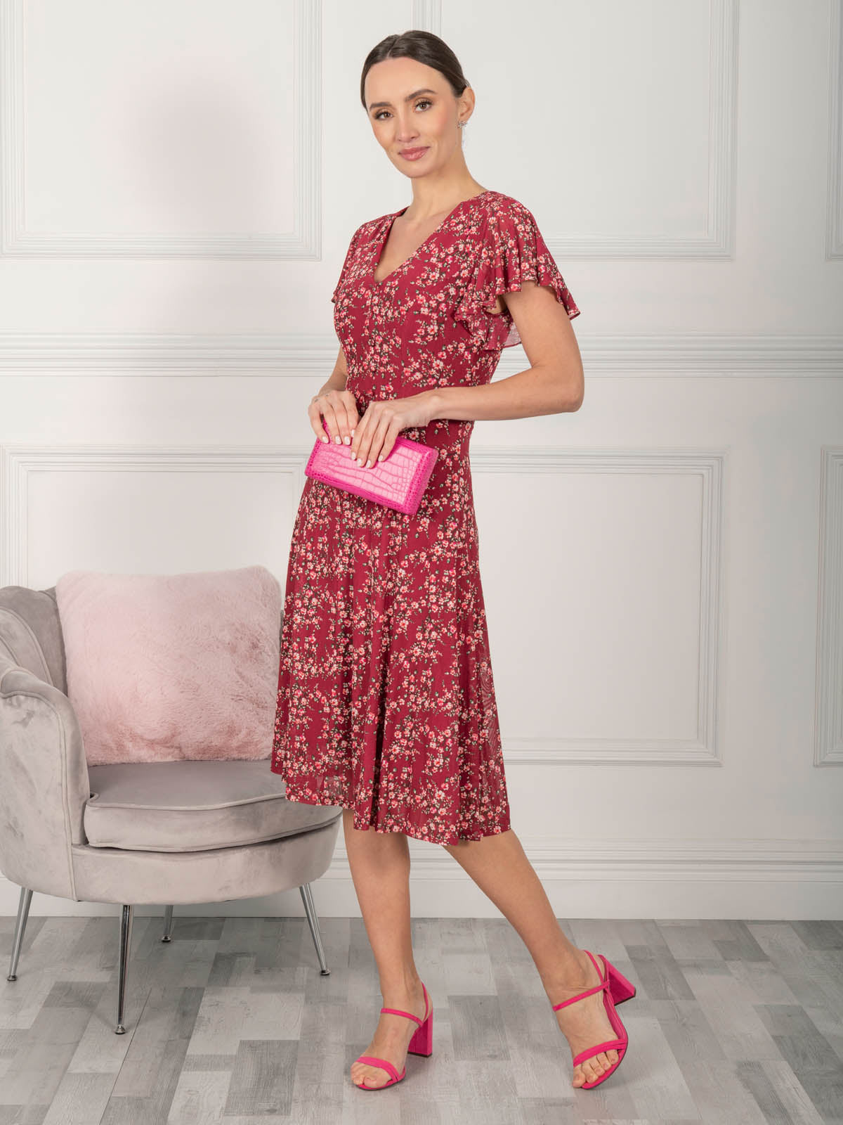 Vince camuto floral embroidered mesh sales midi dress