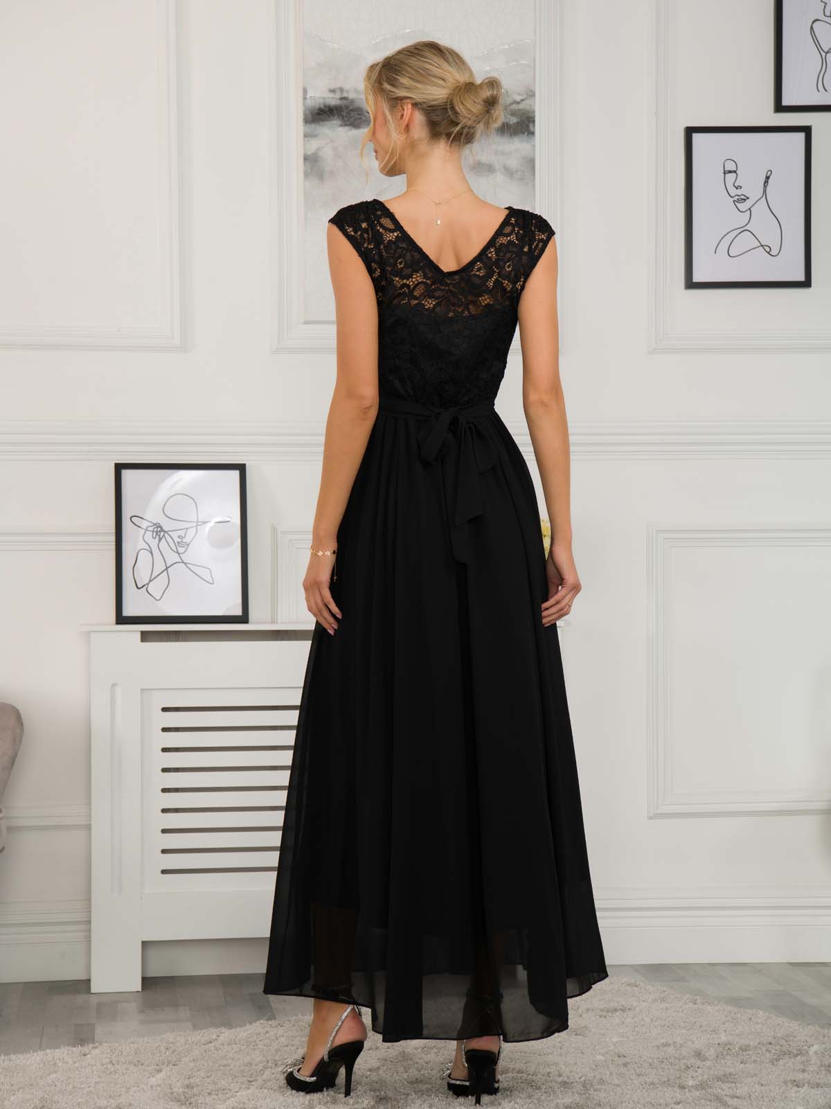 Black bridesmaid 2024 dresses with sleeves