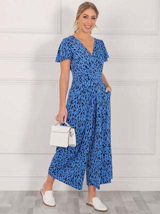 Jolie Moi Sandra Jumpsuit, Blue Animal