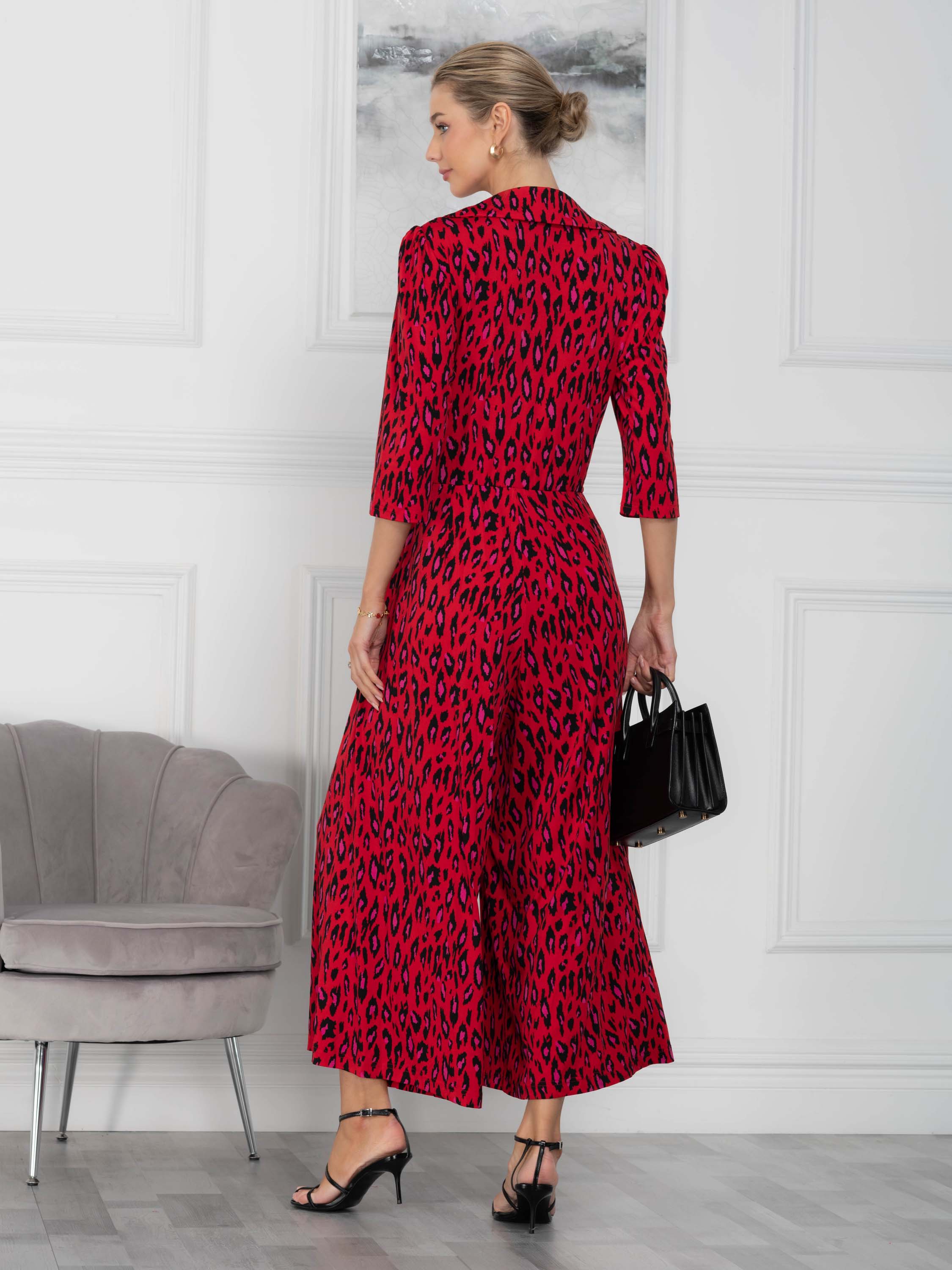 Jolie Moi Melissa Jumpsuit Red Animal Jolie Moi Retail