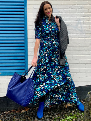 Star print maxi dress uk Clearance