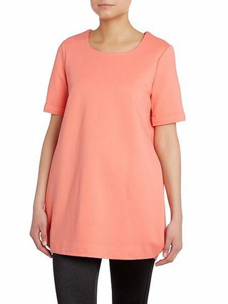 Structured Short Sleeve Tunic, Coral