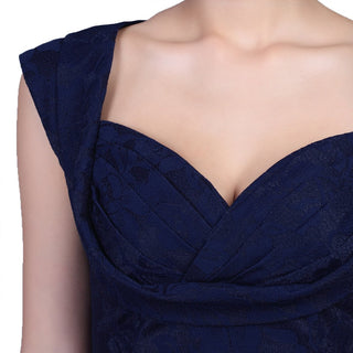 Jolie Moi Crossover Bust Ruched Shift Bridesmaid Dress, Navy