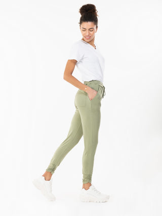 Jolie Moi Cath Draped Joggers, Soldier Green