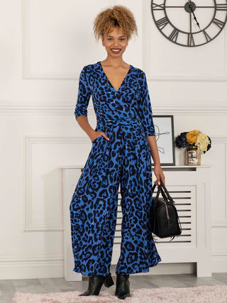 Jolie Moi Saphira Jersey Jumpsuit, Royal Polka – Jolie Moi Retail