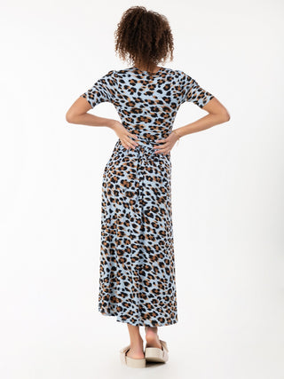 Jolie Moi Jenny Animal Print Maxi Dress, Blue Animal