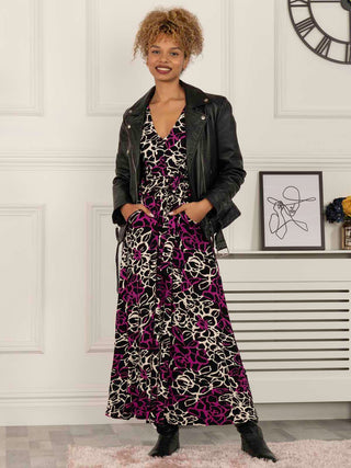 Kamiyah Viscose Maxi Dress, Floral Multi