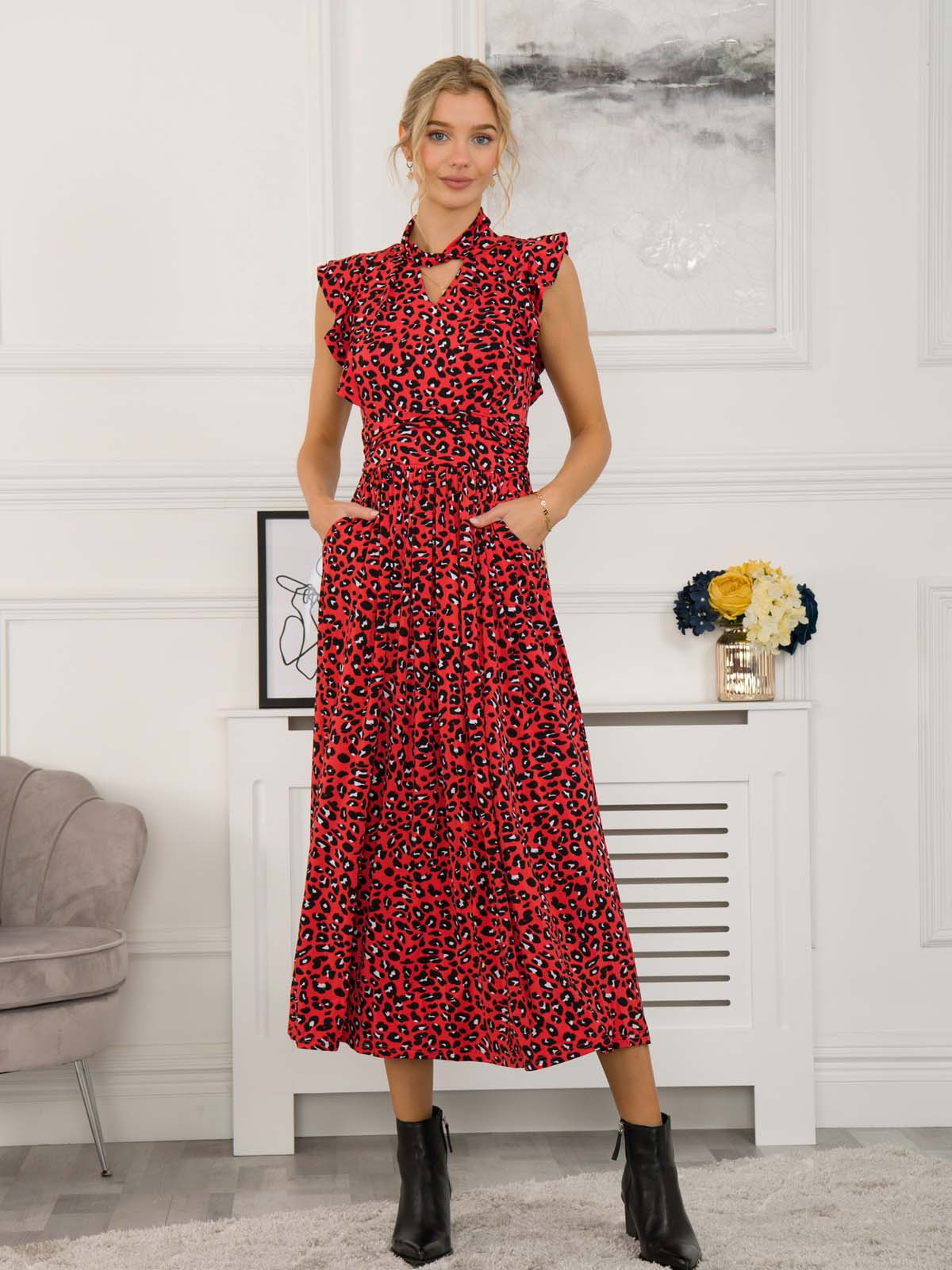 Jolie moi hotsell red lace dress