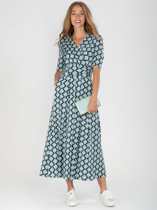 Molly Geo Print Maxi Dress, Green Geo Jolie Moi Retail Molly Geo Print Maxi Dress, Green Geo Jolie Moi Retail