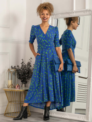 blue maxi dress, blue maxi dress with sleeves, blue maxi dress uk, sleeved dresses, sleeved dresses uk, sleeved dress wedding guest