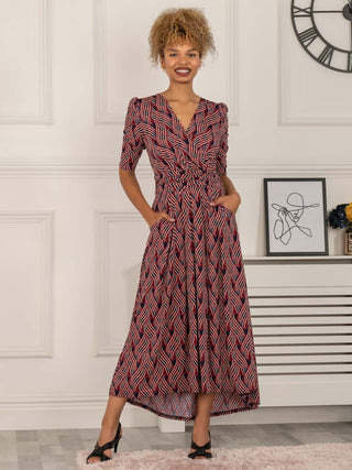 long sleeve jersey maxi dress uk Long Sleeve Jersey Maxi Dress in Aubergine