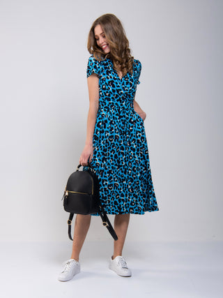 Leopard Print Fit and Flare Dress