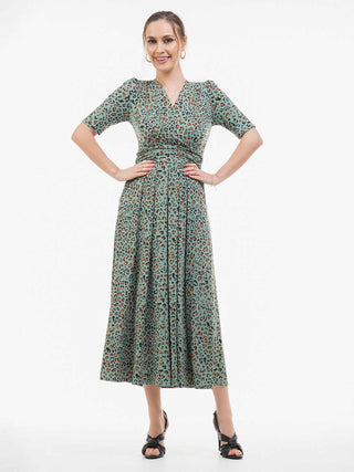 Oakley Animal Print Wrap Maxi Dress, Green Animal Jolie Moi Retail Oakley Animal Print Wrap Maxi Dress, Green Animal Jolie Moi Retail