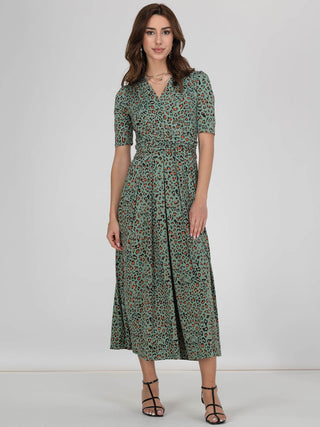 Oakley Animal Print Wrap Maxi Dress, Green Animal Jolie Moi Retail Oakley Animal Print Wrap Maxi Dress, Green Animal Jolie Moi Retail