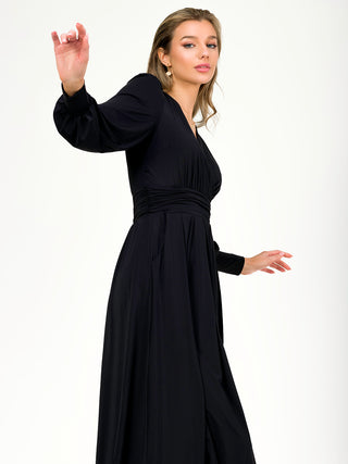 Rashelle Jersey Long Sleeve Maxi Dress, Black Jolie Moi Retail Rashelle Jersey Long Sleeve Maxi Dress, Black Jolie Moi Retail