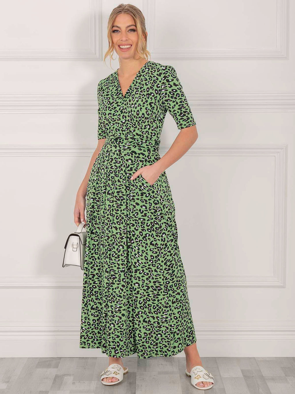 Jolie Moi Denise Maxi Dress, Green Animal/Multi – Jolie Moi Retail