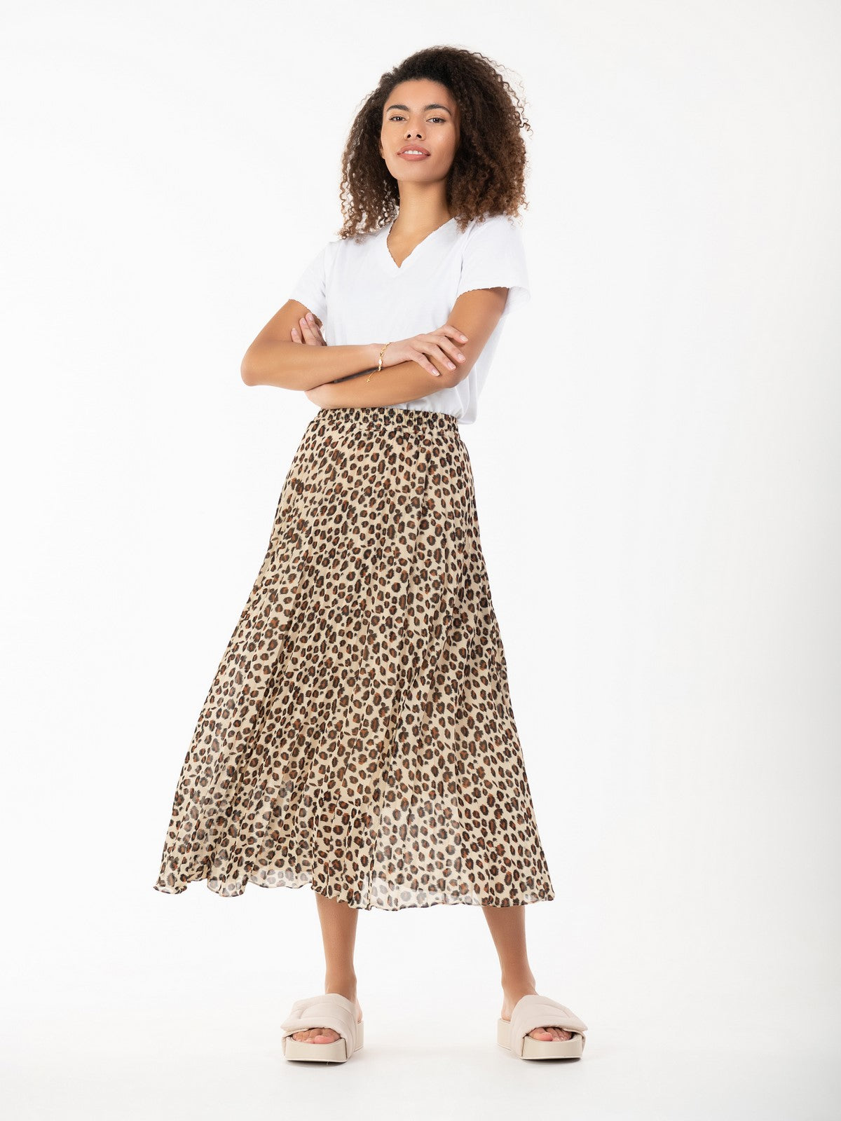 Leopard print clearance skirt flowy