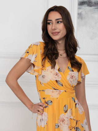 Sample Sale - Maxi Dress, Yellow Floral