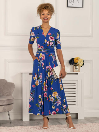 Blue Floral Maxi Floral Wedding Guest Dress Show Me Your Mumu