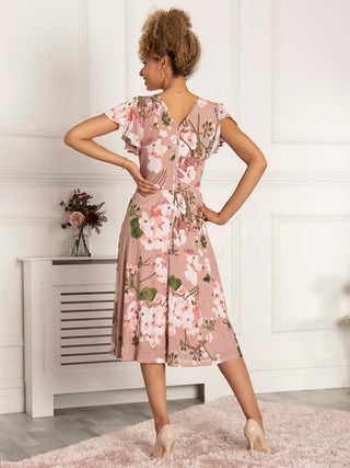 Jolie Moi Chailee Midi Dress, Dusty Pink