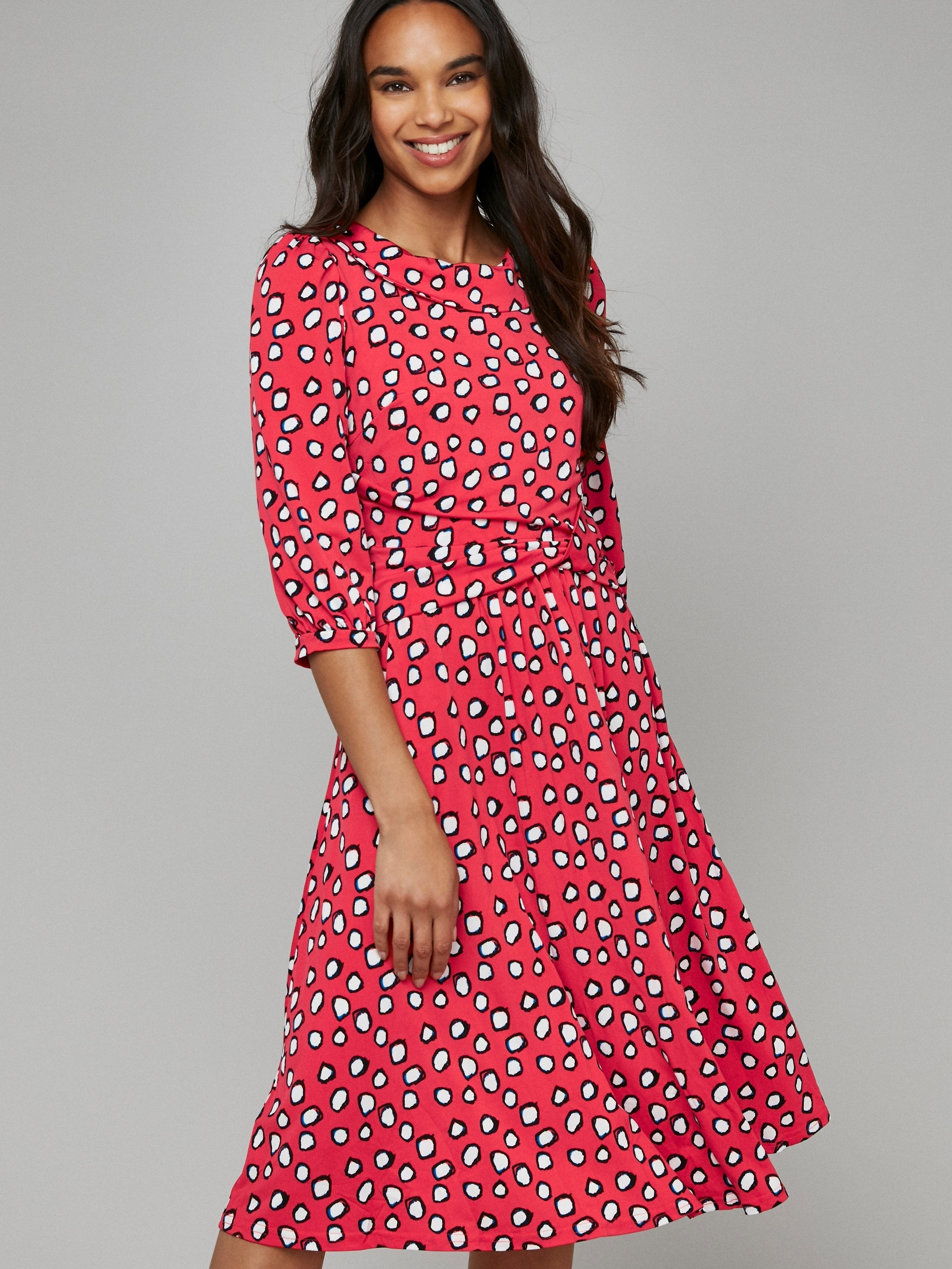 Red polka sales dot tea dress