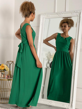 Jolie Moi Crepe Chiffon Maxi Dress, Green – Jolie Moi Retail
